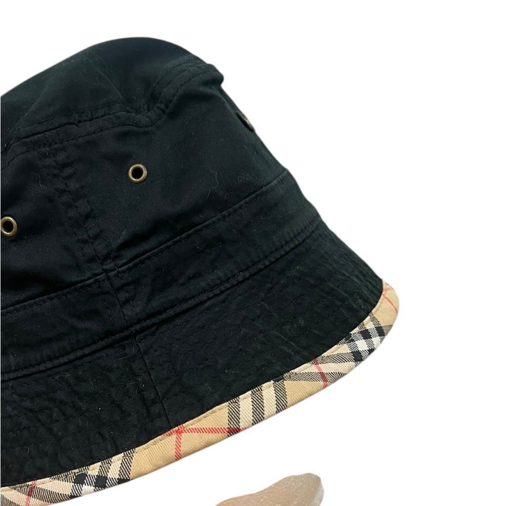 Burberry Hat Womens Small 22" Reversible Bucket Nova Check Plaid Y2K With Logo - Picture 4 of 10